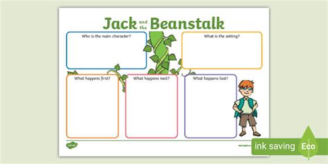 Jack and the Beanstalk Story Review Writing Frame