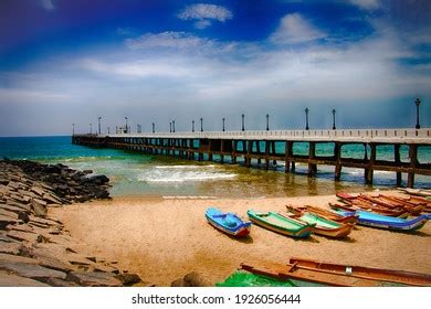 Pondicherry Pier View Summer Stock Photo 1926056444 | Shutterstock