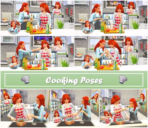 Cooking Poses | Sims 4, Poses, Sims 4 custom content