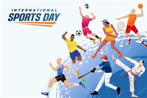 Premium Vector | Sports Background Vector International Sports Day ...