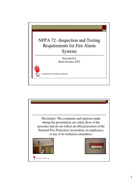 Fire Alarm Inspection and Testing Requirements | Fire Safety | Power Supply