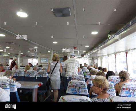 On board the Sorrento to Capri ferry Stock Photo - Alamy