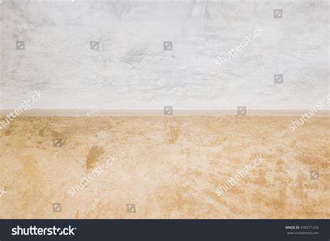 Beige Concrete Floor Grey Concrete Wall Stock Photo 478371250 ...