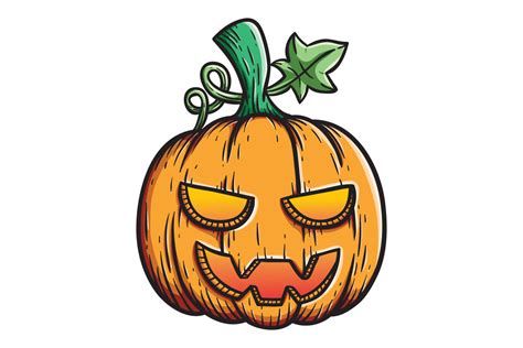 Cute Halloween Pumpkin Drawing Graphic by PadmaSanjaya · Creative Fabrica