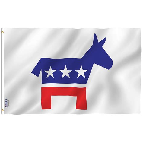 Fly Breeze Democratic Party Flag 3x5 Foot - Anley Flags