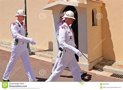 Changing Guards at the Palace, Monaco-ville, Monaco Editorial Photography - Image of architect ...