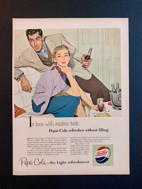 Vintage Pepsi Cola Ads Several Styles 1950s and 1960s - Etsy