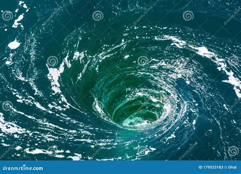 A Powerful Whirlpool at the Surface of the Sea Stock Image - Image of froth, environment: 179523183