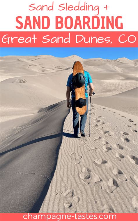 Sandboarding in Colorado (Great Sand Dunes) - Champagne Tastes®