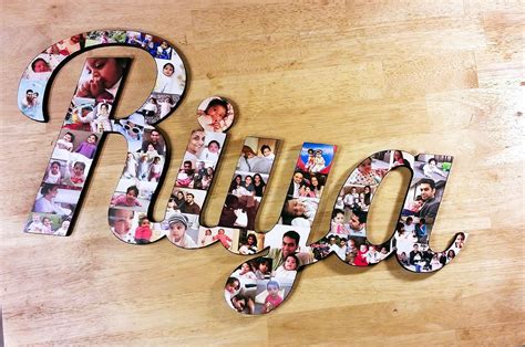 Custom Photo Collage, Letter Photo Collage, Wood Letters, Personal ...