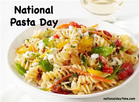 National Pasta Day 2023 - Tuesday, October 17 - Nationaldaytime.com