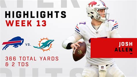 Josh Allen Highlights vs. Dolphins - YouTube