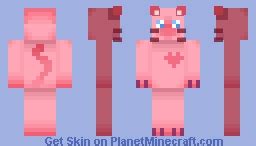 Pink Siamese cat Minecraft Skin