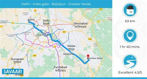 Delhi to Greater Noida by road: Distance, Time, and useful Travel Information