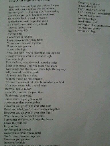 ever after high theme song lyrics | Ever after high, Savings advice, Theme song