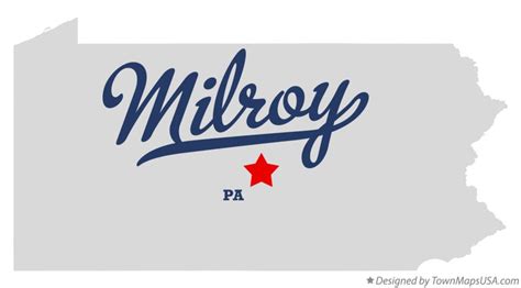 Map of Milroy, PA, Pennsylvania