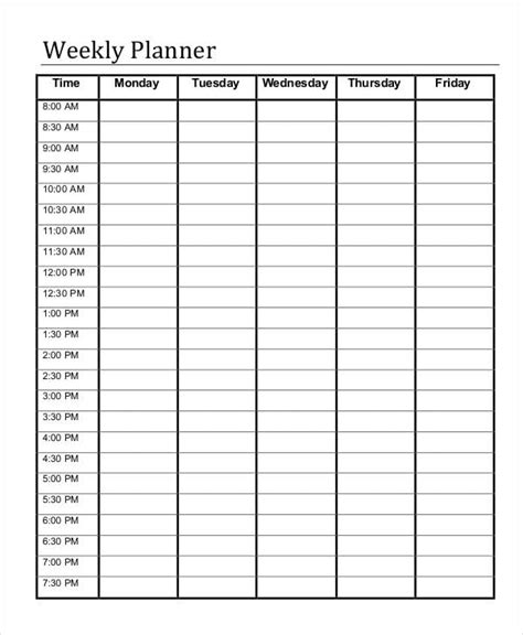 Free Printable Pdf Weekly Planner - Printable Templates