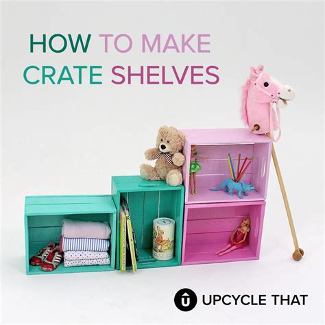 Colourful Crate Shelves | Upcycle That