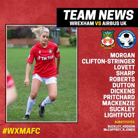 Wrexham AFC Women on Twitter: "TEAM NEWS | Here's how we line up for ...