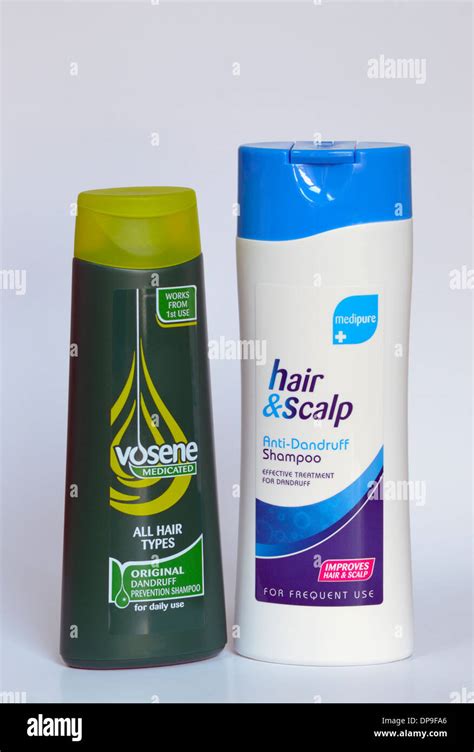 Vosene and Medipure medicated shampoos. Dandruff prevention shampoo Stock Photo - Alamy