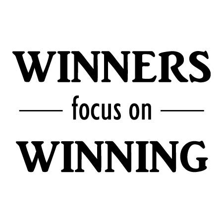 Winners Focus On Winning Wall Quotes™ Decal | WallQuotes.com