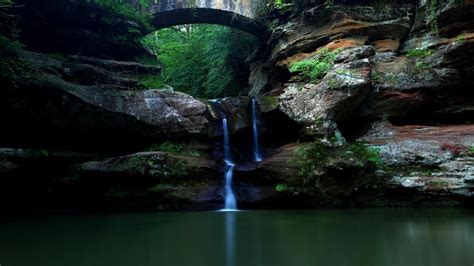 Hd Fantasy Forest Nature Cave Rocks | Beautiful waterfalls, Live backgrounds, Hocking hills ...