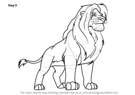 Learn How to Draw Simba from The Lion King (The Lion King) Step by Step ...