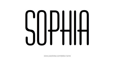 Sophia Name Tattoo Designs