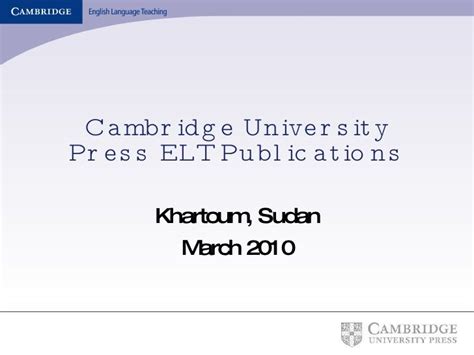 Cambridge University Press ELT Publications