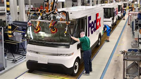 Inside Massive Factory Building the Brand New FedEx Electric Van - YouTube