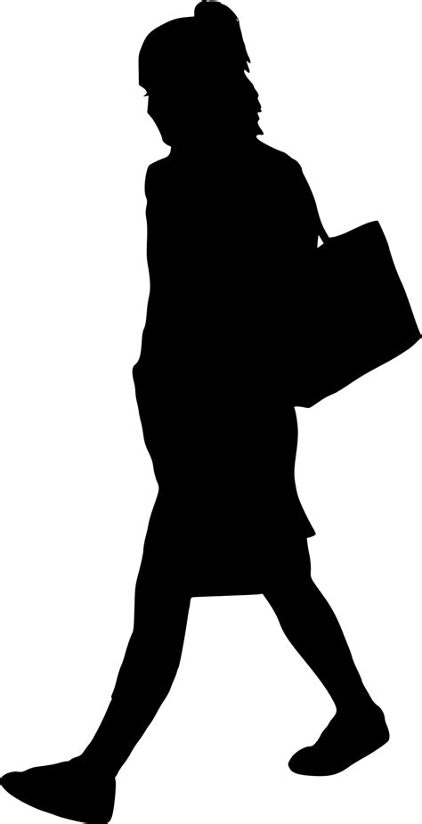 10 Woman Walking Silhouette (PNG Transparent) | OnlyGFX.com