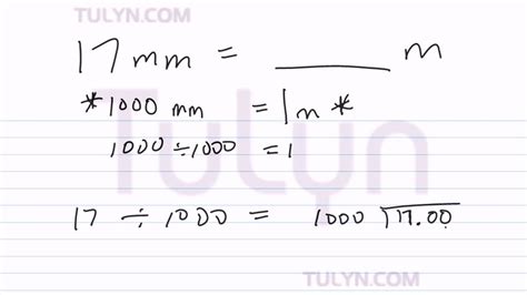 conversion of metric units millimeters to meters - YouTube