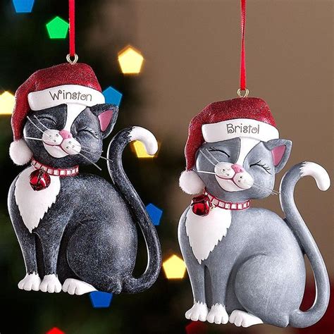 Santa Cats Ornaments | Cat christmas ornaments, Cat ornament, Christmas ...