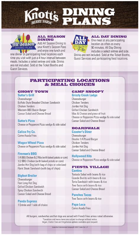 Knott’s Berry Farm Dining Plans | Knotts berry farm, Berries, How to plan