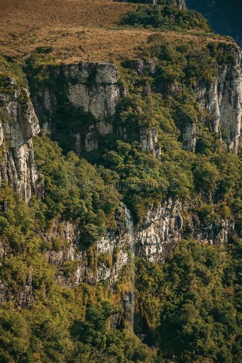 Fortaleza Canyon with Steep Cliffs and Waterfall Stock Image - Image of tourism, valley: 167066565