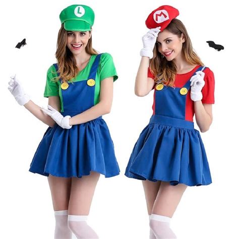 Super mario bros fantasia trajes para adultos super mario roupas de ...