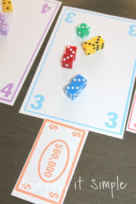 Fun and Easy Dice Game with Printable - Keeping it Simple