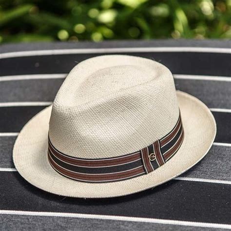 Austral Hats - Beige Panama Hat with Black, Brown and White Stripes | Beige panama hat, Panama ...