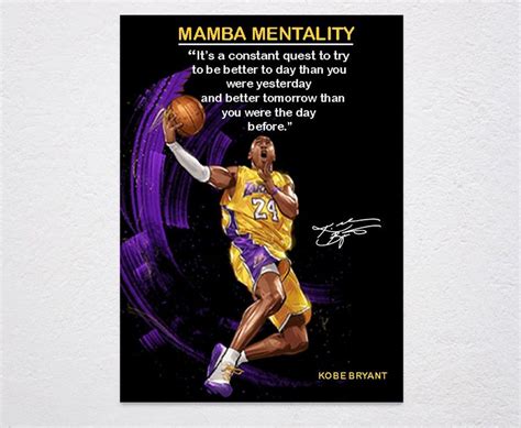 Kobe Bryant Inspirational Quote Poster