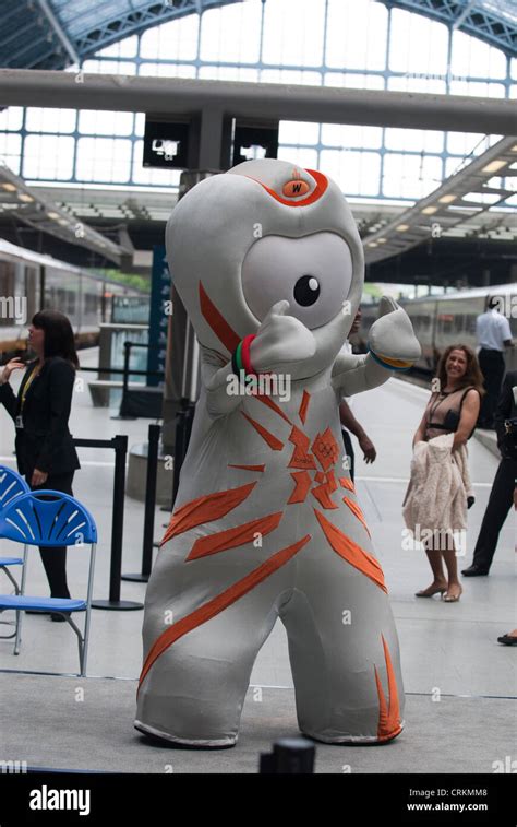 Wenlock London Olympics mascot St Pancras International Station London 2012 Olympic event Uk "1 ...