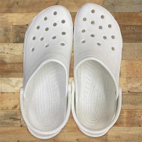 Crocs Men's White Slides | Depop