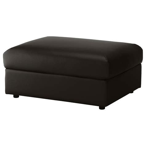 IKEA - VIMLE, Ottoman with storage, Farsta black, Rest your feet on the ...