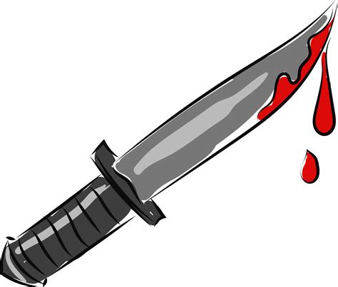 cuchillo ensangrentado, ilustración, vector sobre fondo blanco ...