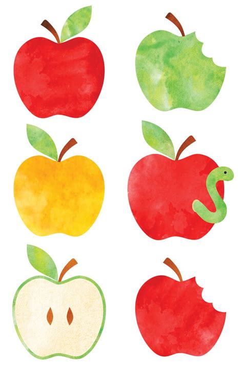 Watercolor Apple Clip Art - Freebie Friday - Hey, Let's Make Stuff