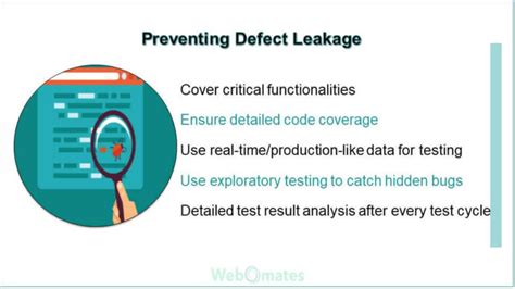 Reduce bugs in production - Focus on defect leakage – Webomates