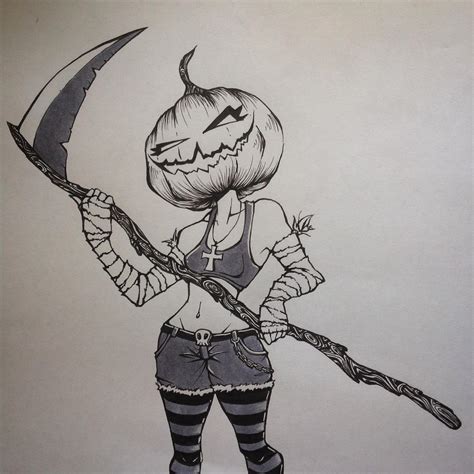 Pumpkinhead Girl by NinjaRisa on DeviantArt