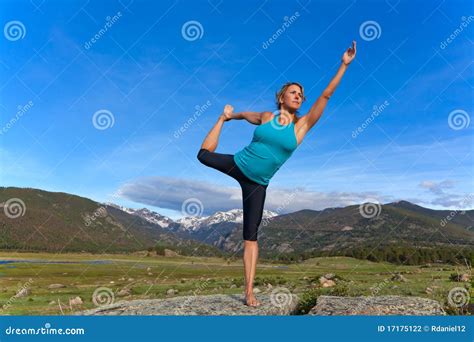 Yoga in the mountains stock photo. Image of grass, health - 17175122