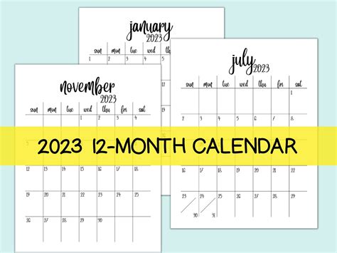 2023 Calendar Printable Portrait Blank Calendar Print - vrogue.co