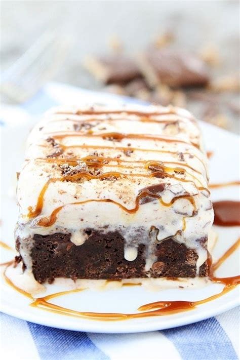 Toffee Ice Cream Brownie Bars