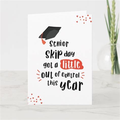 Funny Skip day Graduation card | Zazzle | Funny graduation cards, Graduation cards handmade ...